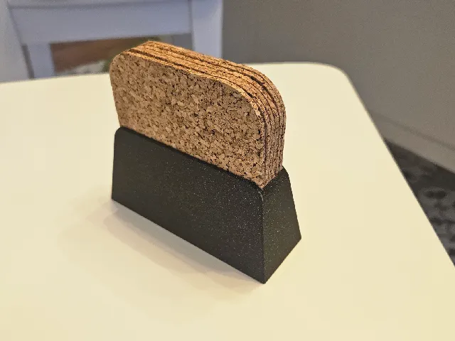 Cork coaster holder