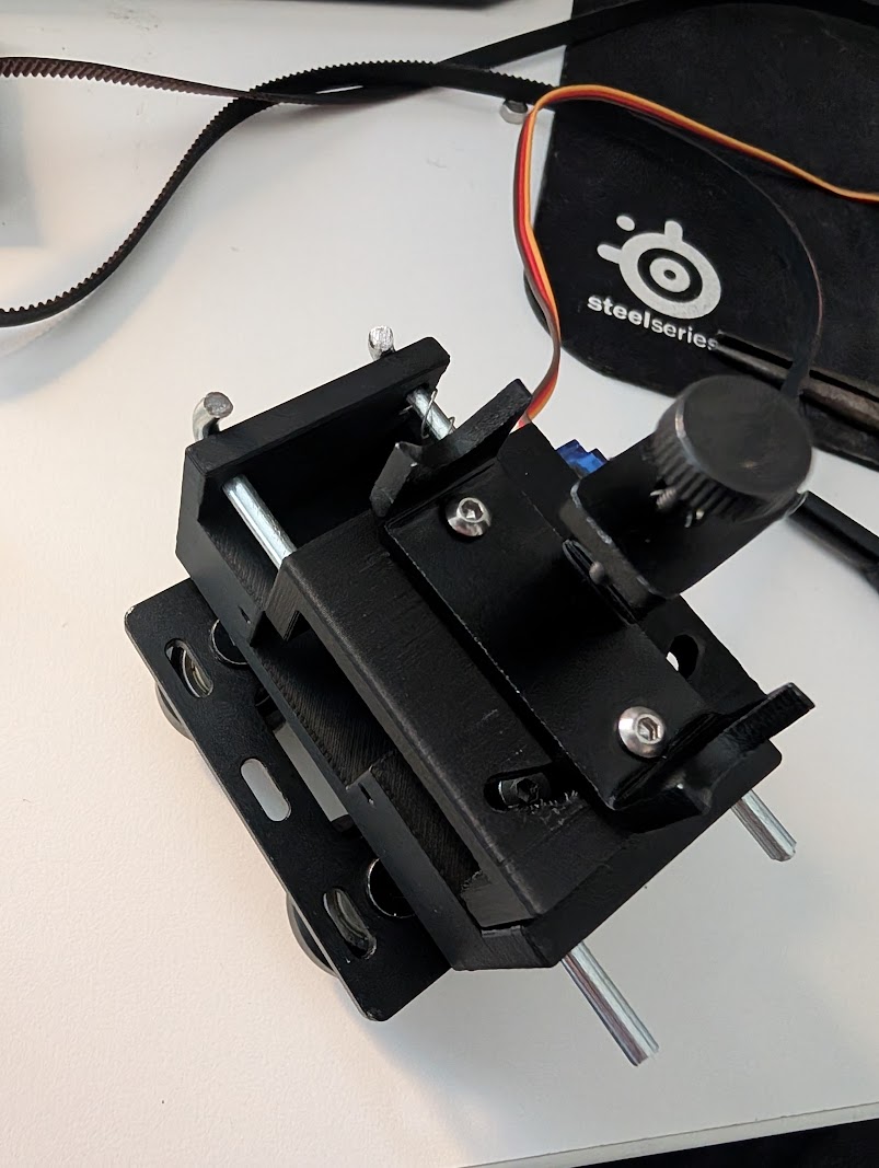 CNC Pen lift - remixed for v-slot 20 mm gantry plate and metal pen clip