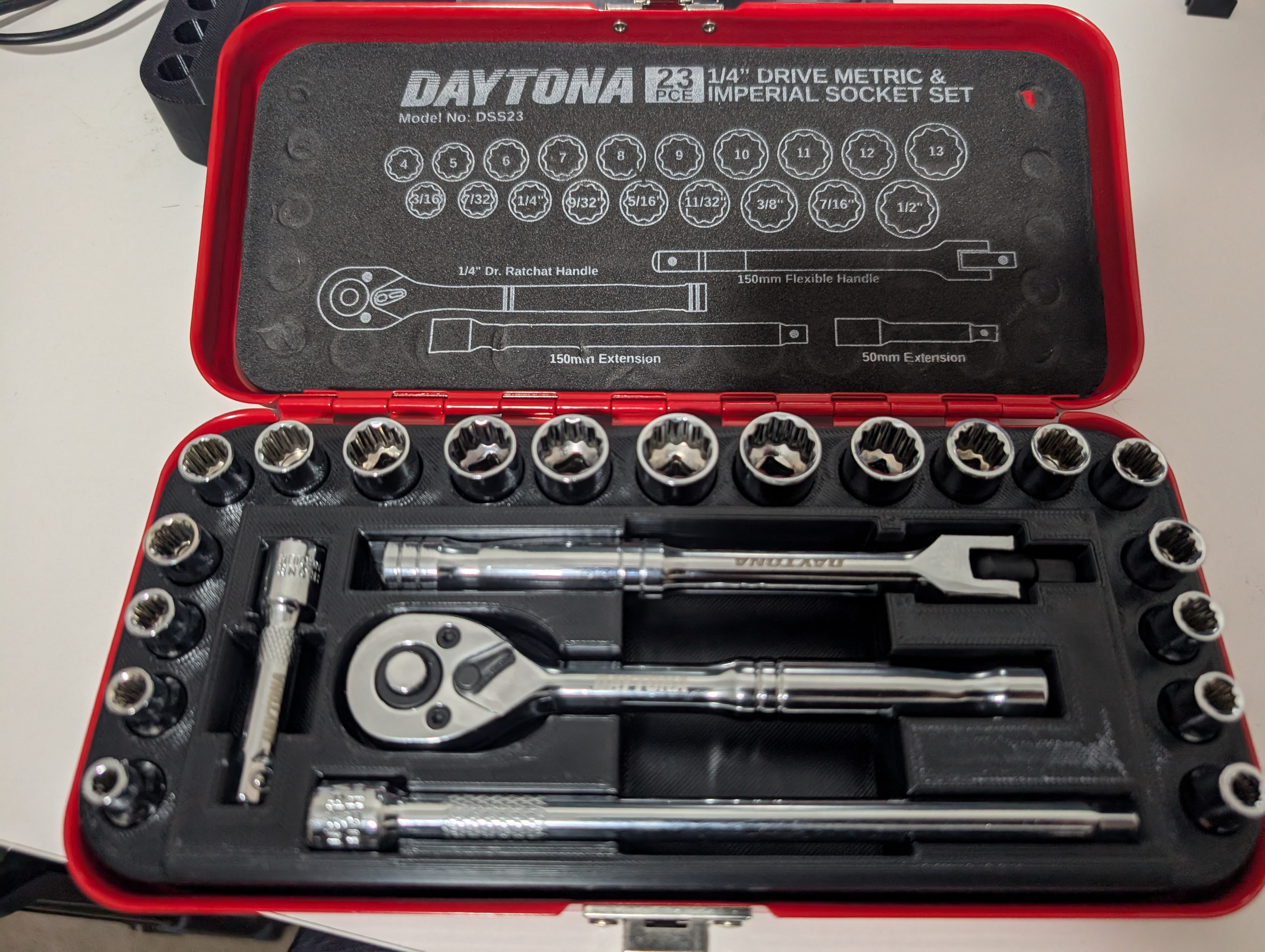1/4" socket set insert Daytona