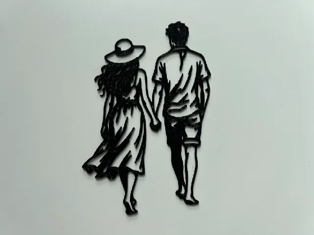 Walking Couple Wall Art #1