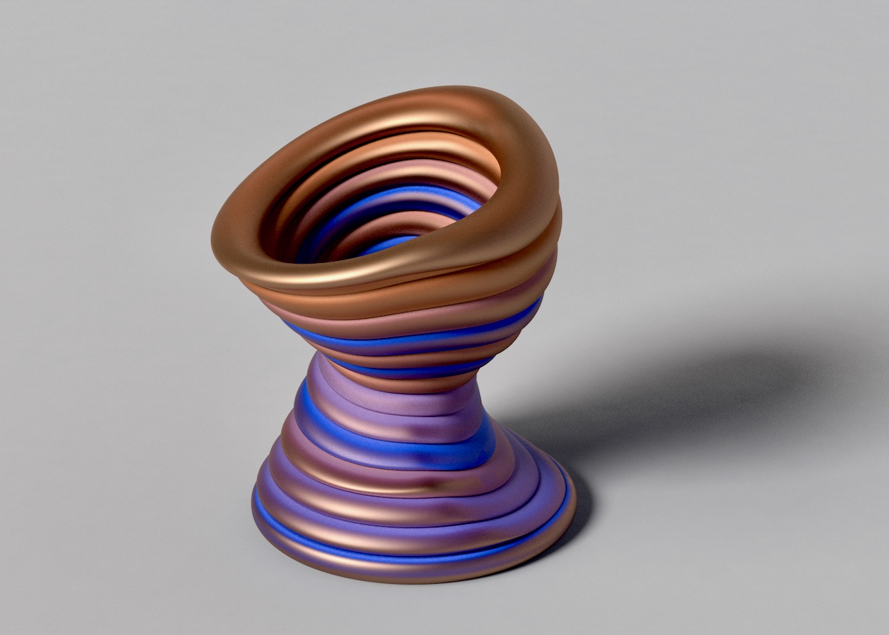 Distorted Corrugated Vase
