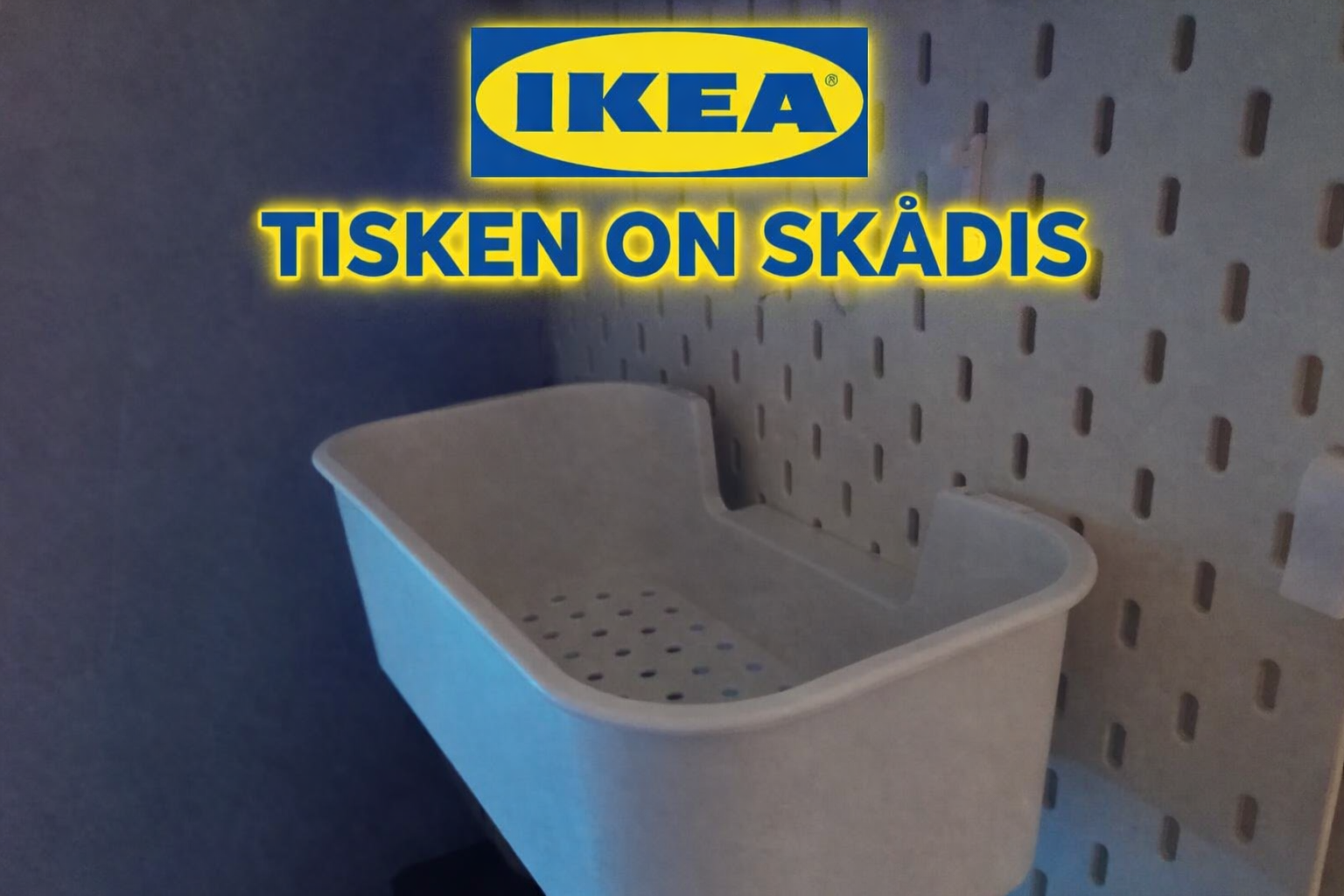 Ikea Tisken to Skadis adapter