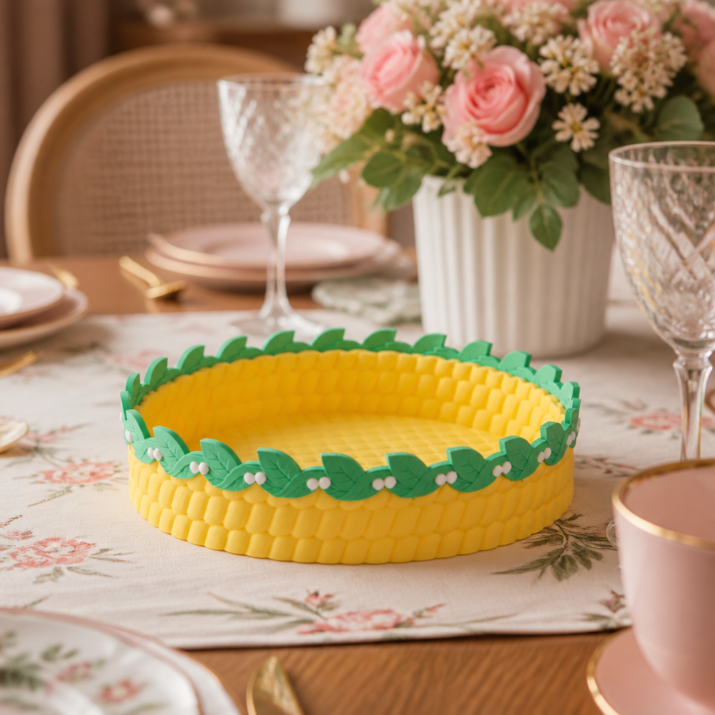 Lemon Leaf Basket Tray