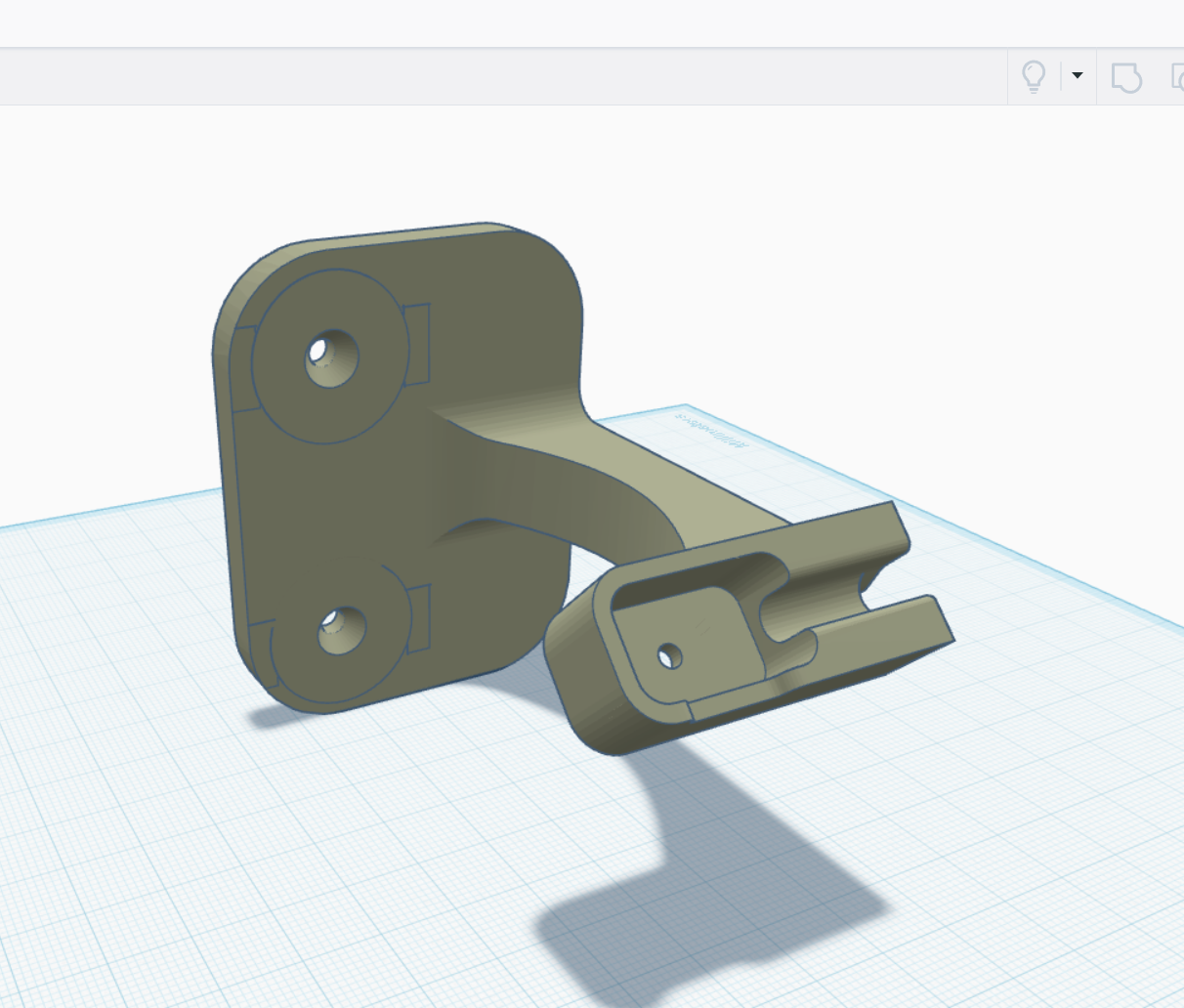 Wall mounted Samsung Fit3 holder 3D model thumbnail