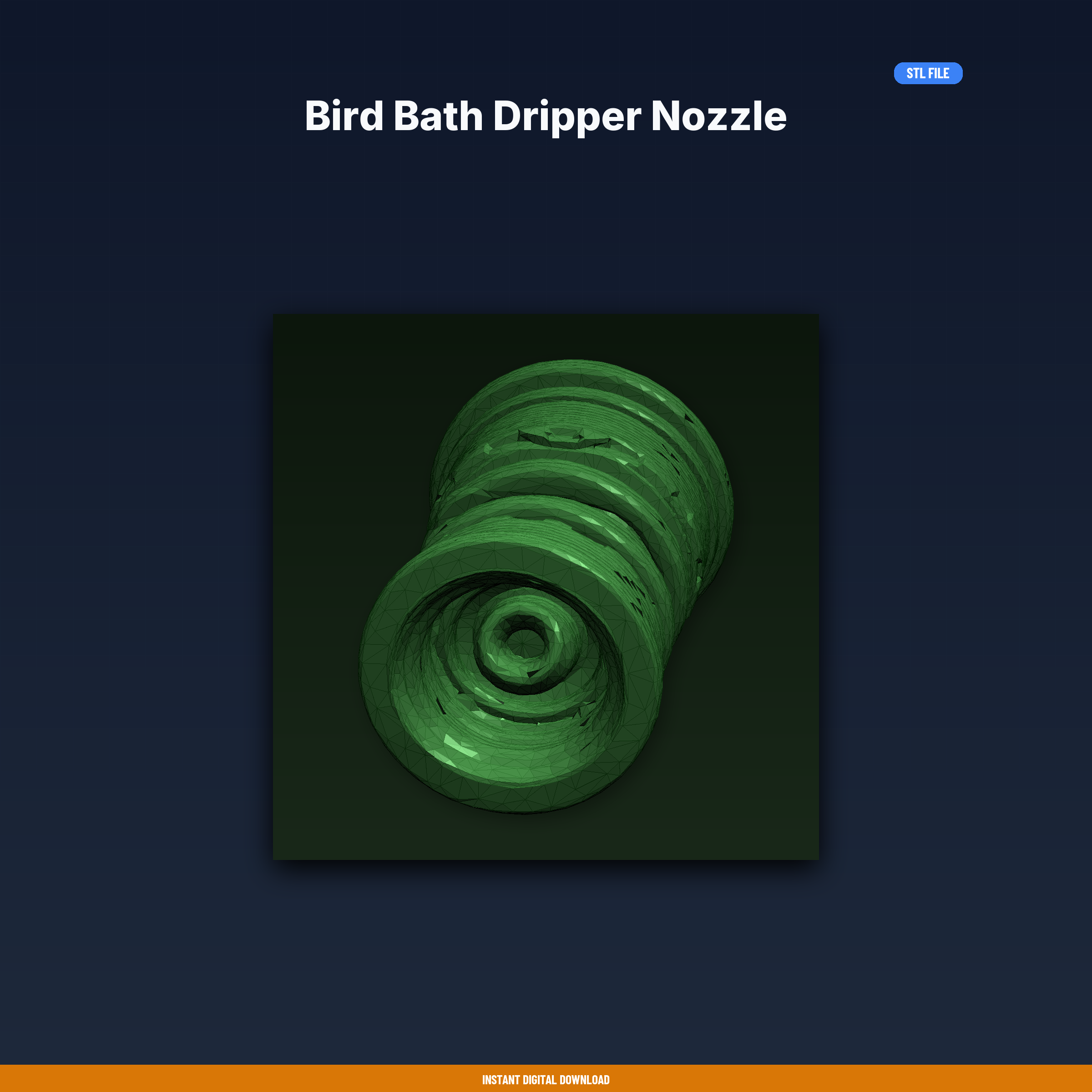 Bird Bath Dripper Nozzle - 3D Printable STL File