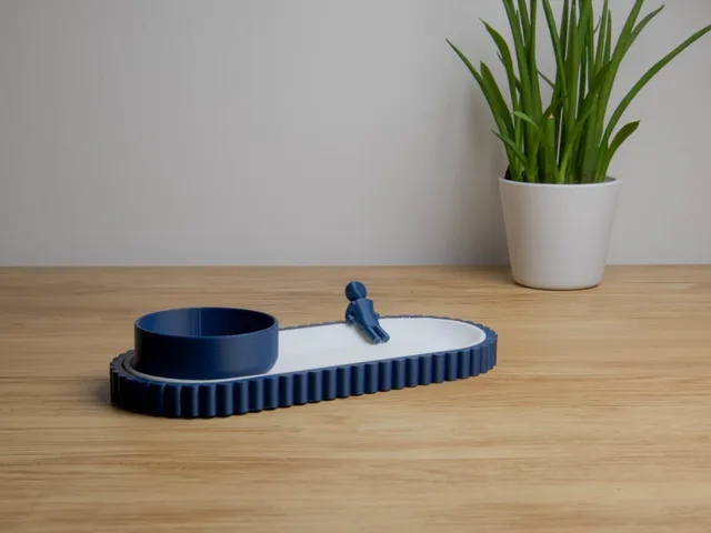 Relaxing catchall tray