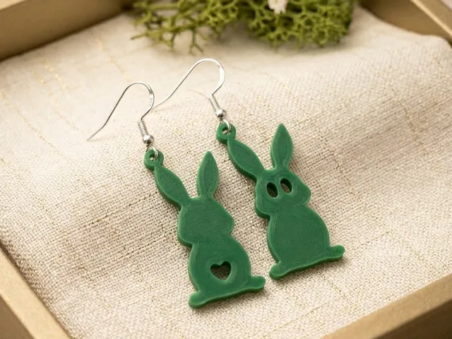Bunnies Easter Earrings - quick print 5 minutes