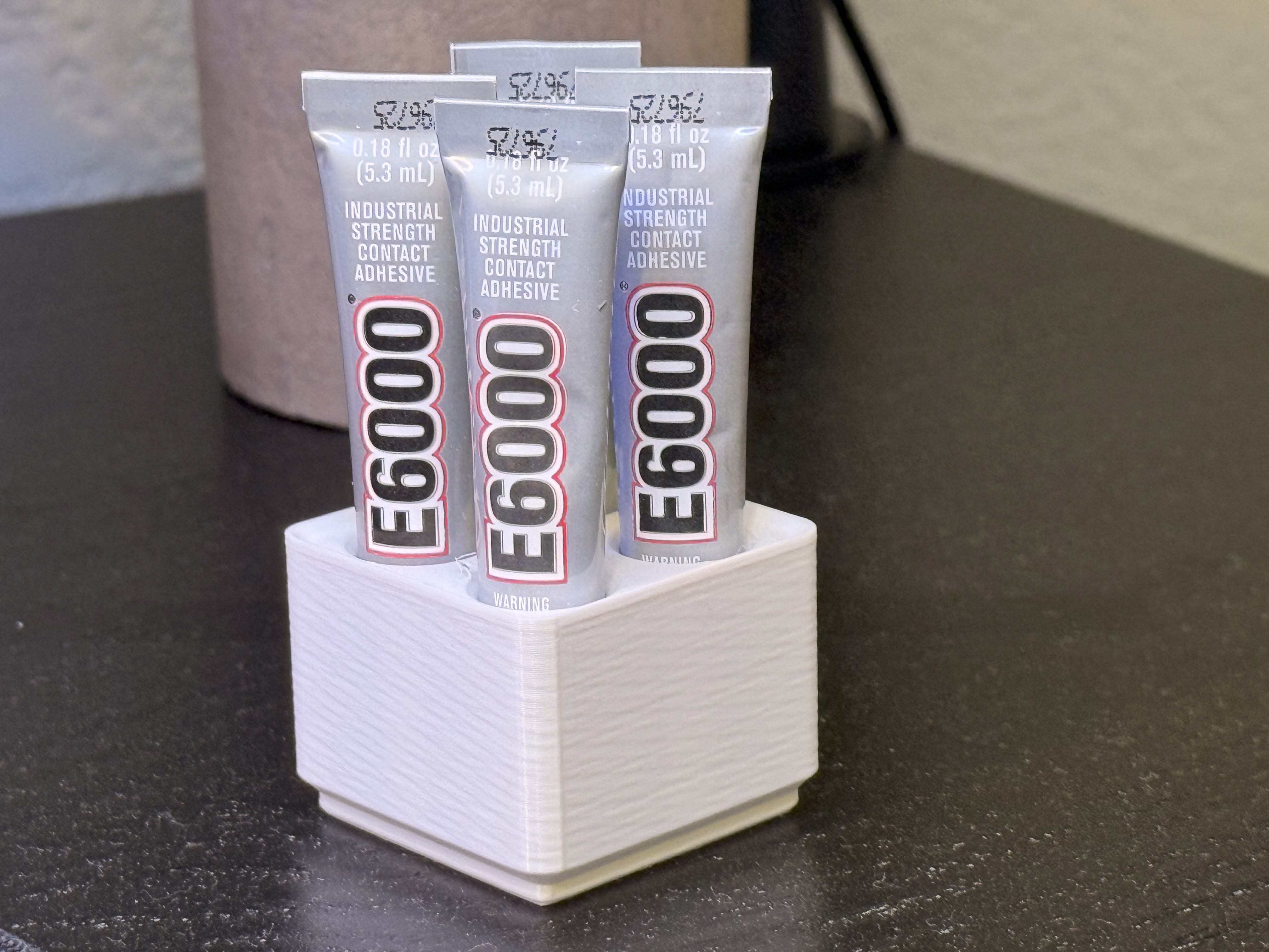 Gridfinity Mini Glue Tube (E6000) Holder