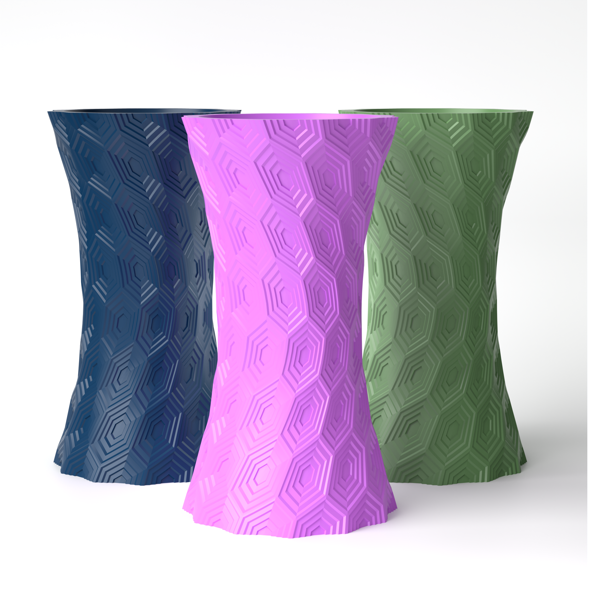 Miniatura 4 do modelo 3D hexagonal pattern vase
