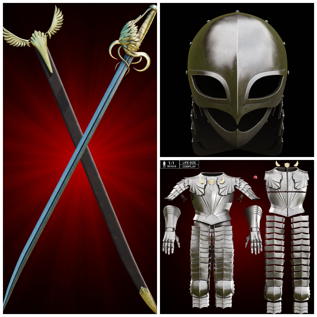 ULTIMATE GRIFFITH GOLDEN AGE COSPLAY SET life size - Berserk Fan Art STL