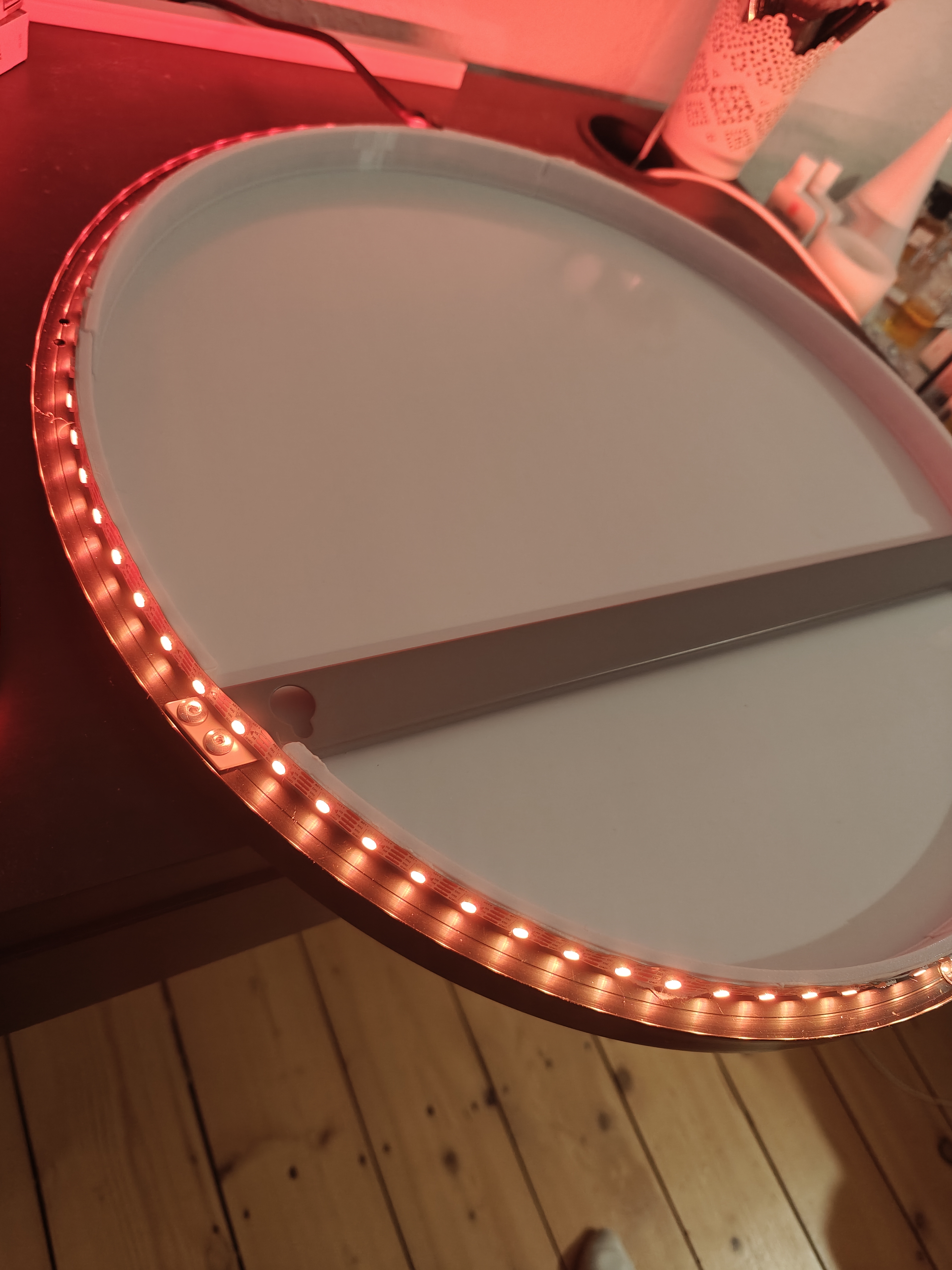 LED Ring behind IKEA LINDBYN 50cm