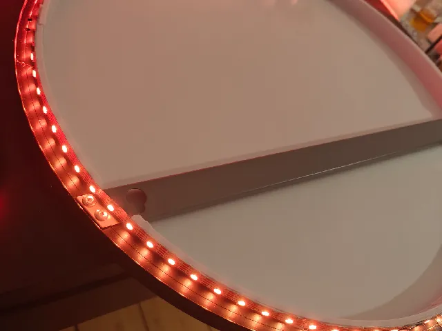LED Ring behind IKEA LINDBYN 50cm