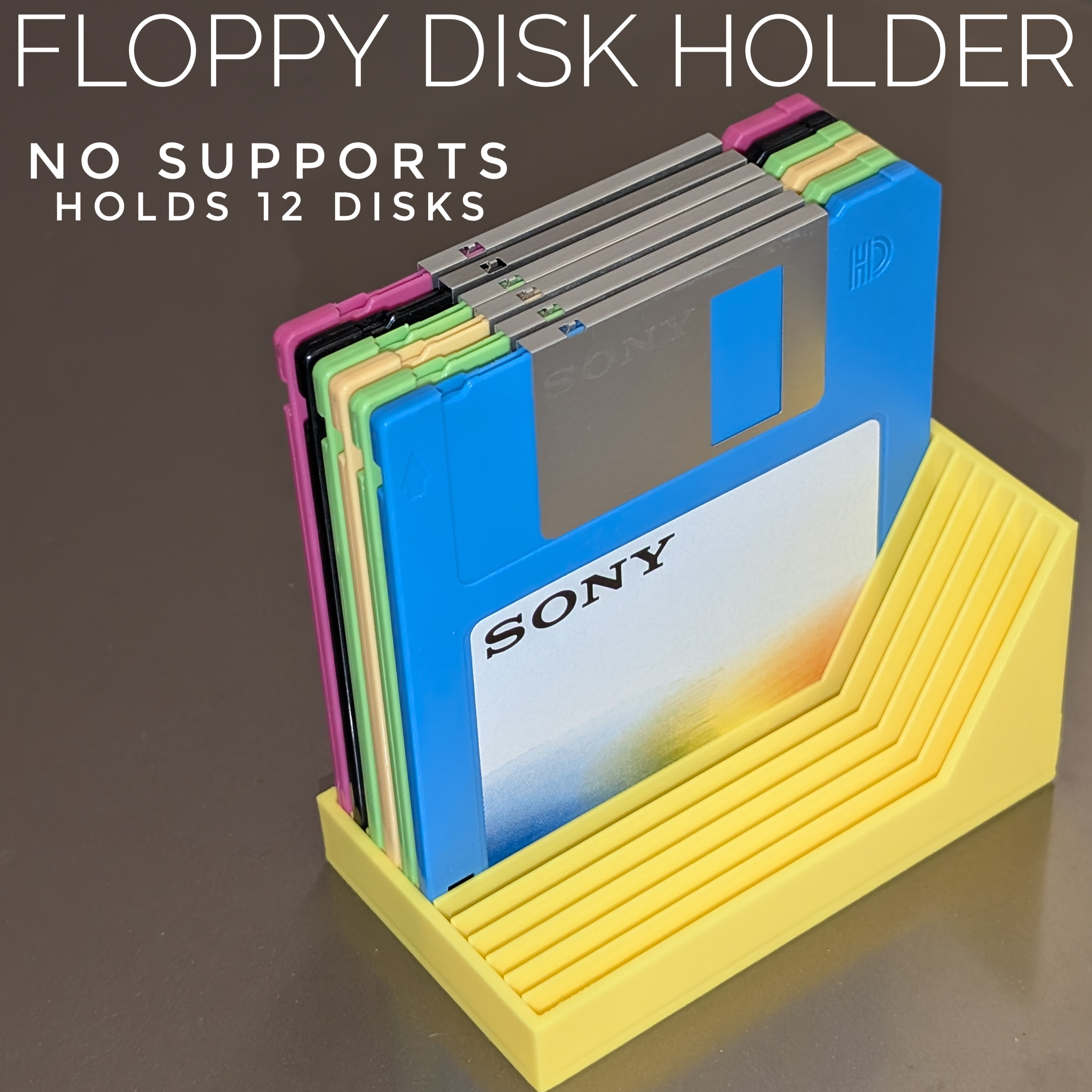 3.5 Inch Floppy Disk Holder - 12 Disks
