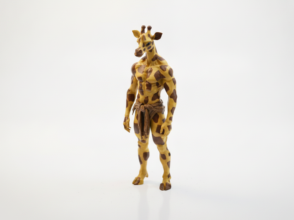 Giraffe Man Humanoid Fantasy Creature 3D Printable