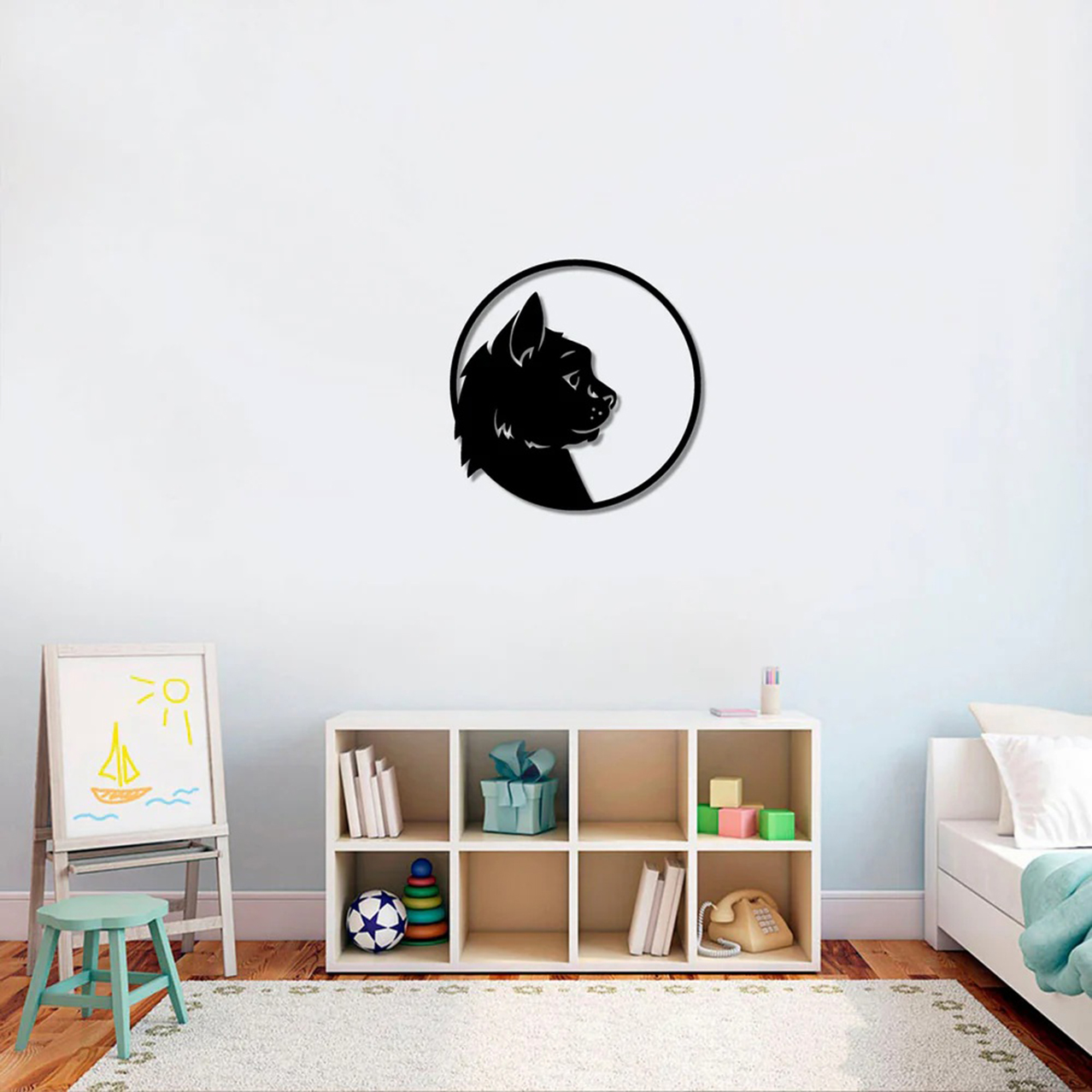 Cat head from the side - Wall Decor