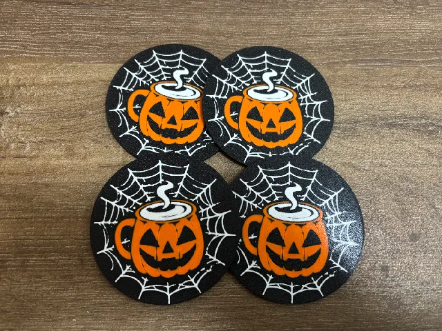 Halloween coffee coaster