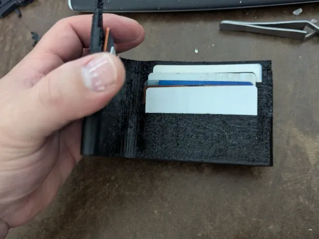 Leather Textured TPU Wallet - Flexible Minimalist Design