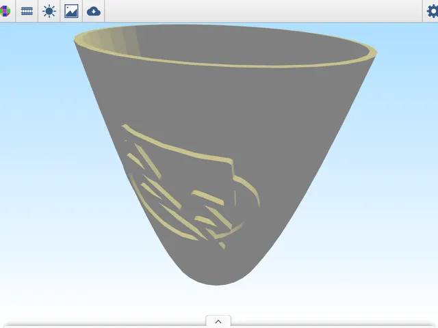 Cup with thunderbolt