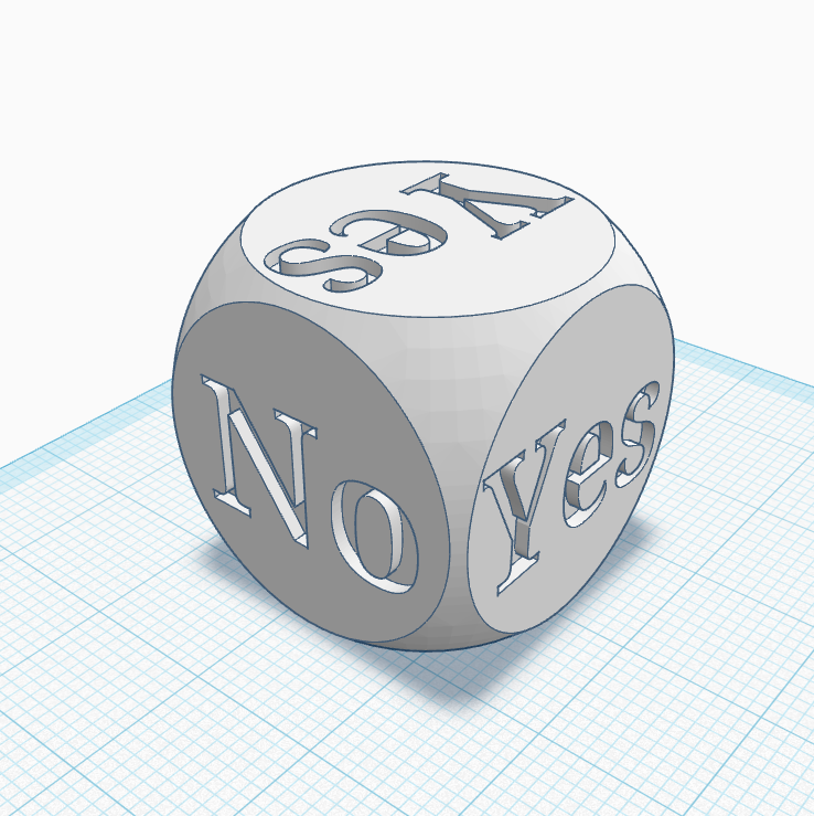 Yes or no cube 3D model