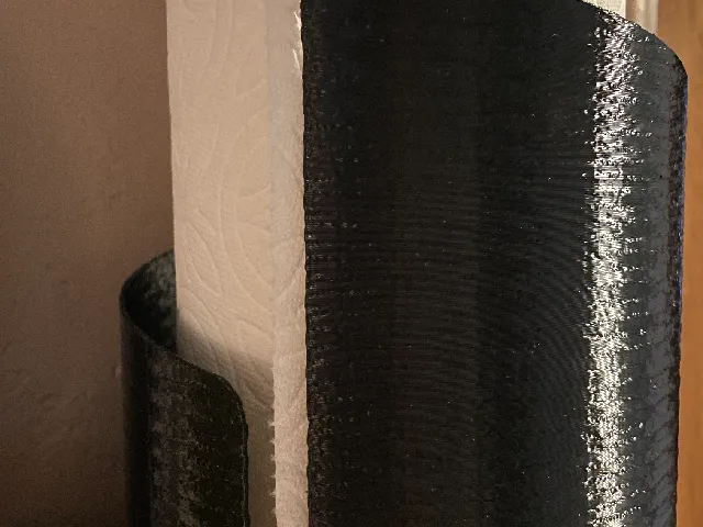 Spiral Vertical Paper Towel Holder with Weave Texture