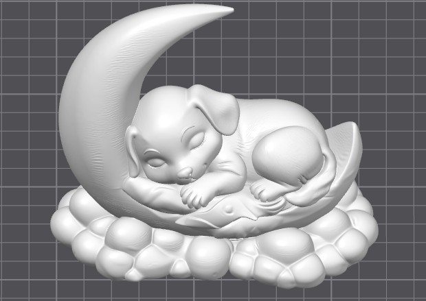 schlafender Hund auf dem Mond, Please dont forget the like :) 3D model