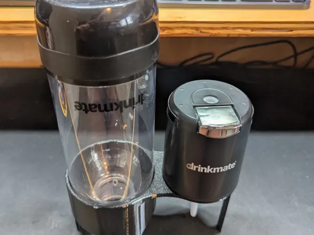Two Drinkmate 0.5L Bottle and Fizz Infuser Cap Stands