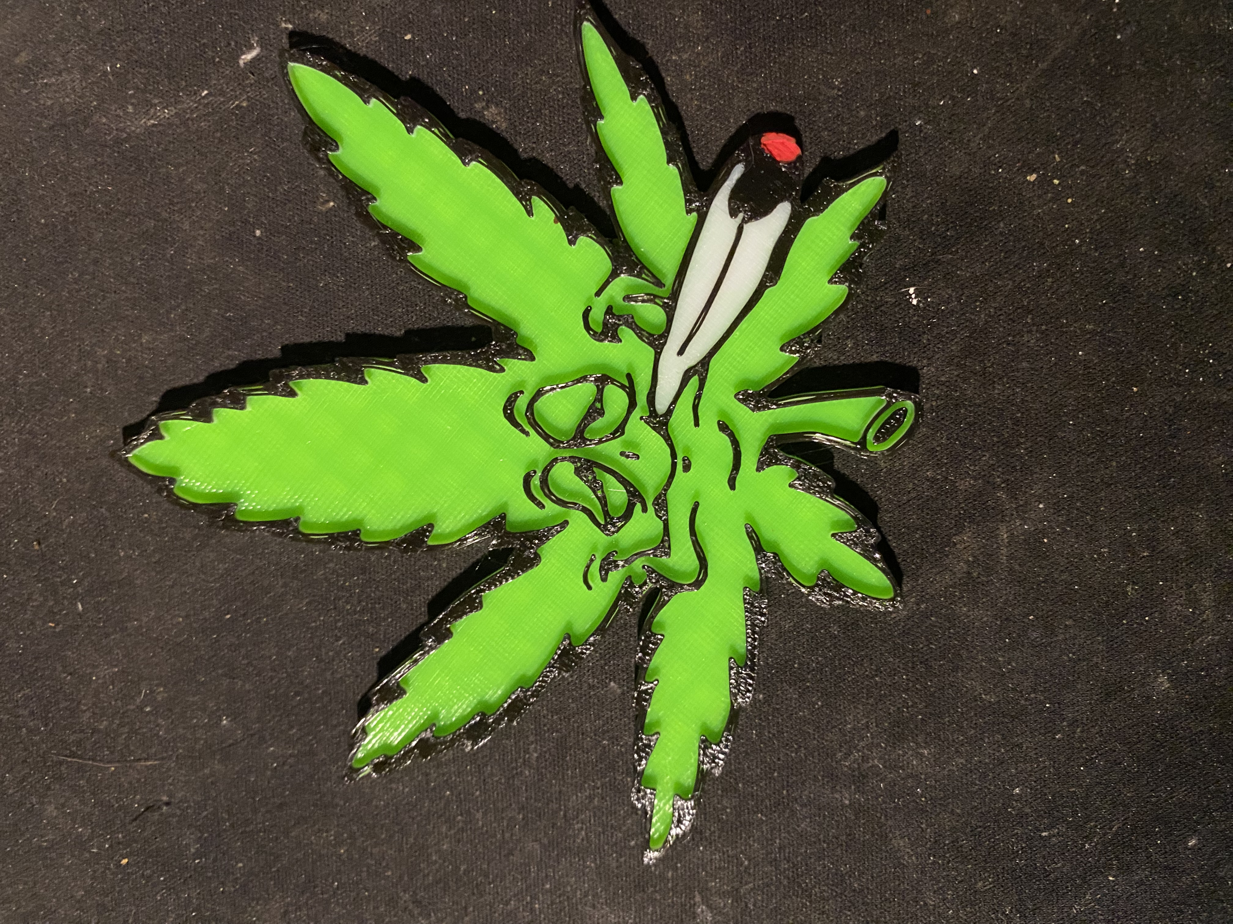 Pot Leaf Smoking