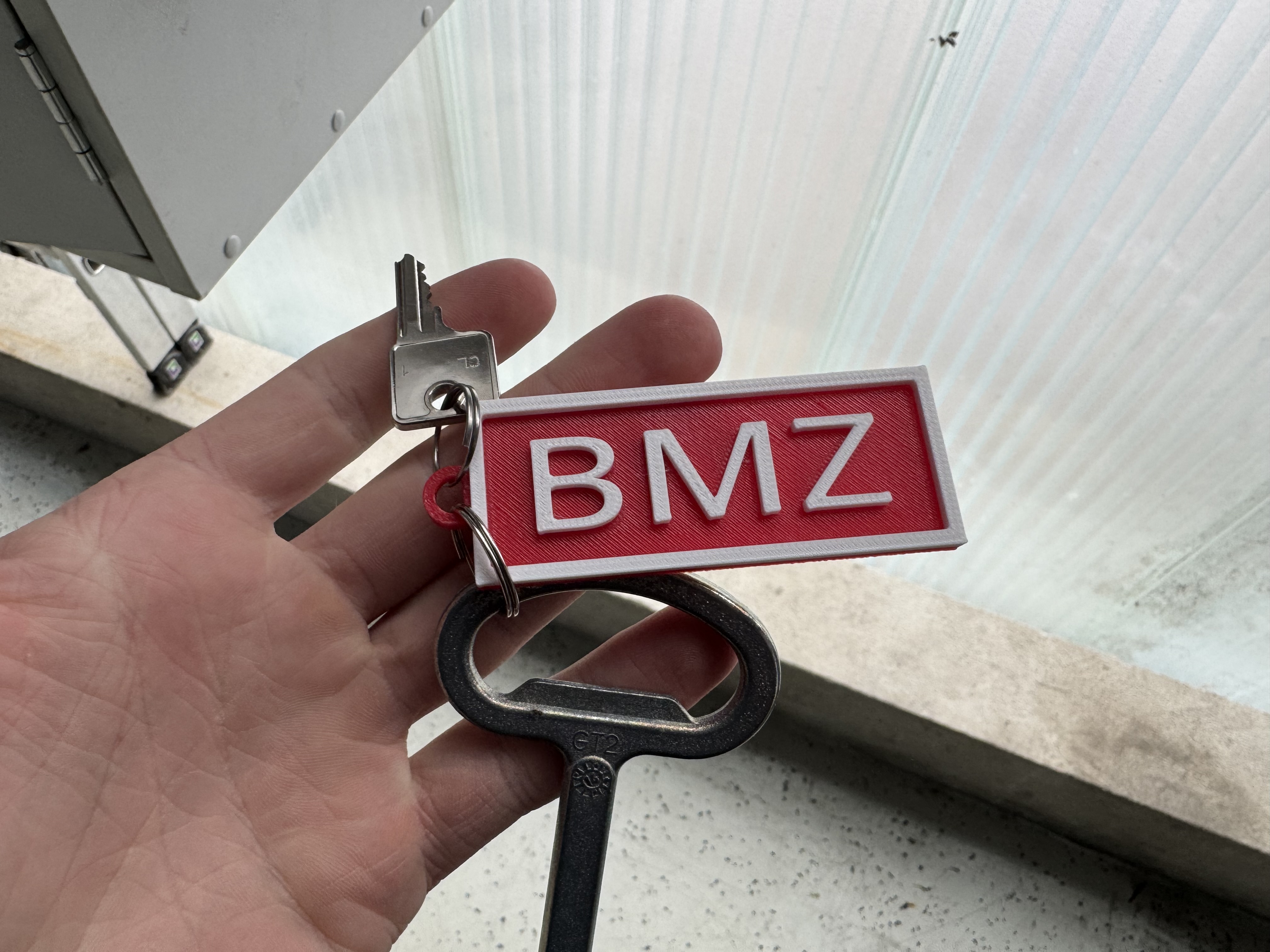 BMZ Brandmeldezentrale Schlüsselanhänger Keychain
