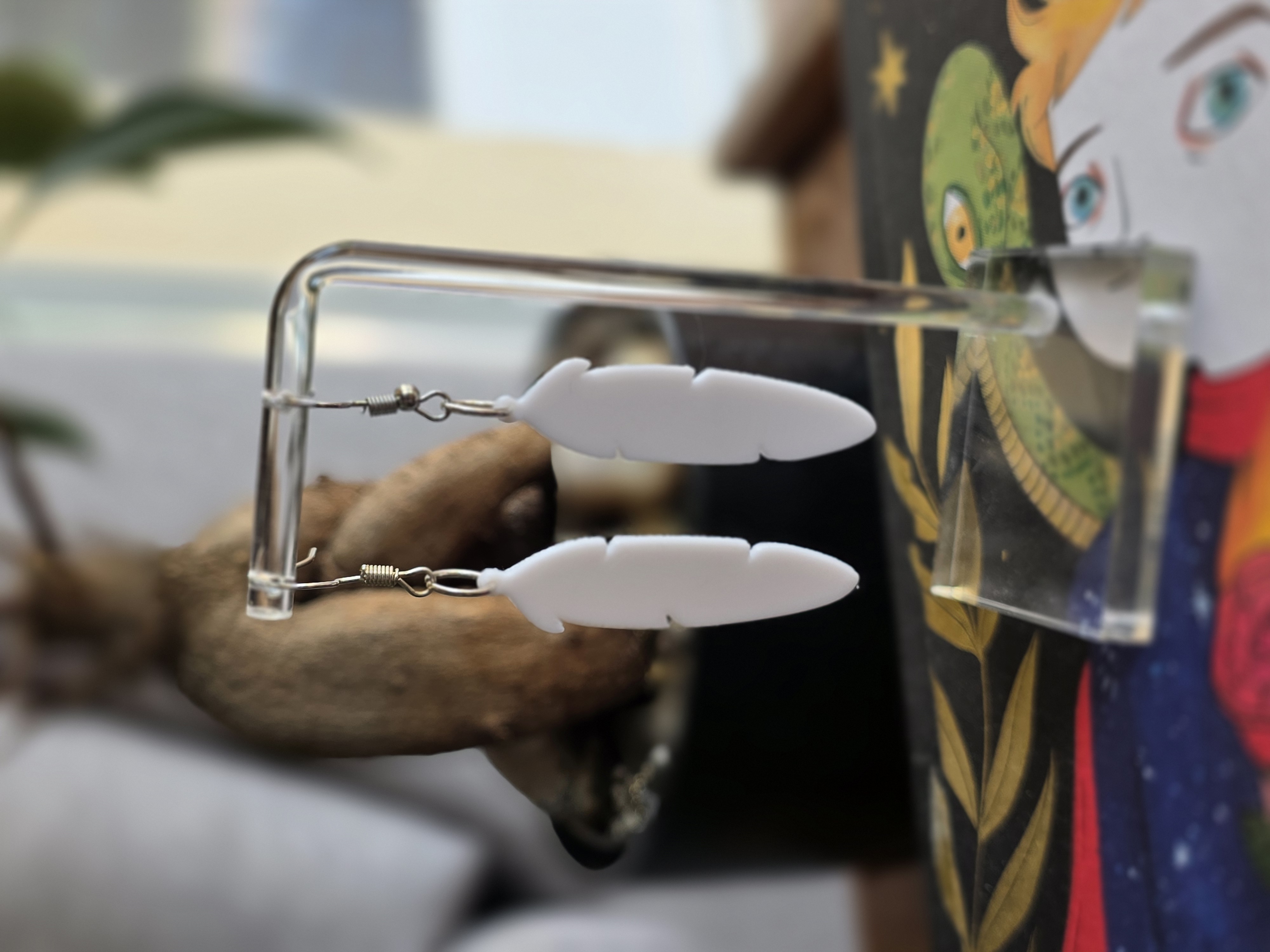 Miniatura 6 do modelo 3D Pendientes Pluma