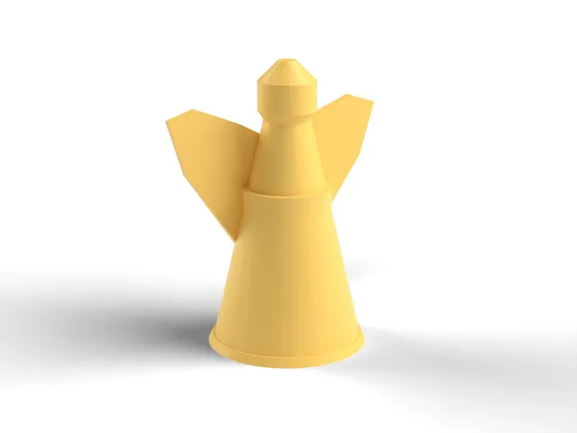 Angel Tree Topper - Hollow Christmas Tree Angel with Wings, No Supports (OpenSCAD)