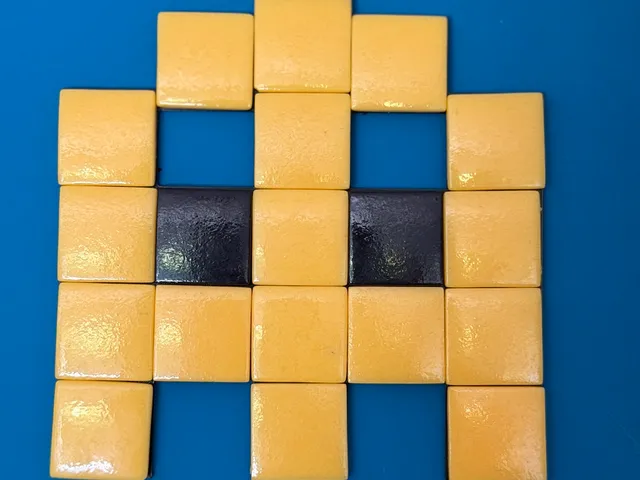 Base with hanger for Space Invader tiles