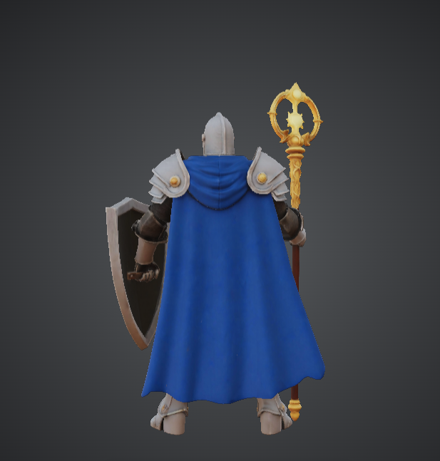 Holy Paladin Sun Knight – Radiant Shield & Staff — miniatura 3