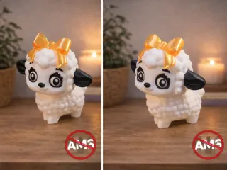 Chibi Sheep with Bow – AMS-Free