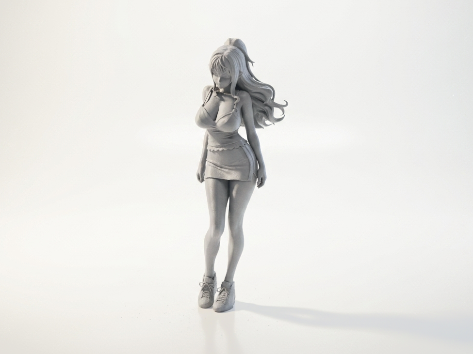 Female Character Figurine Collectible 3D Printable