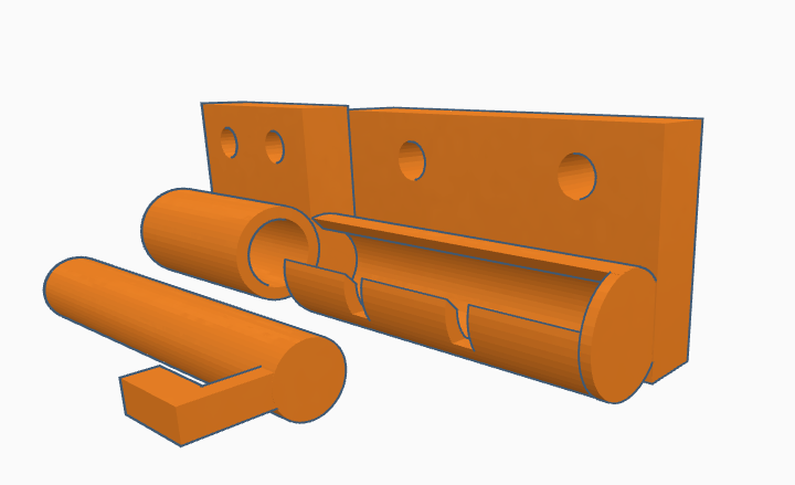 Miniatura 2 do modelo 3D Sliding Door Lock V2