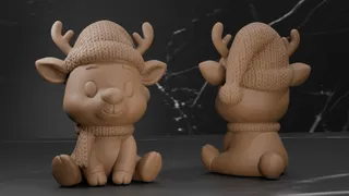 Winter Reindeer - Christmas Holiday Decoration - 4 Knitted Styles