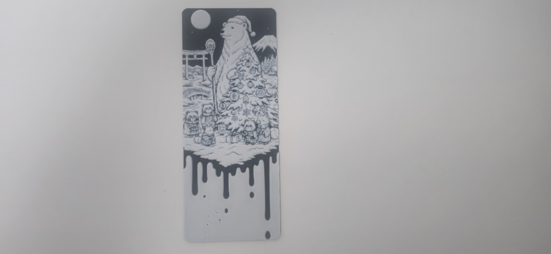 Polar Bear Christmas Fuji Torii Bookmark