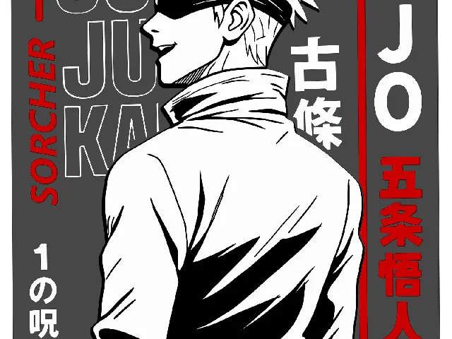 Gojo Satoru Layered Portrait — 3D Print & Laser Cut (Jujutsu Kaisen)