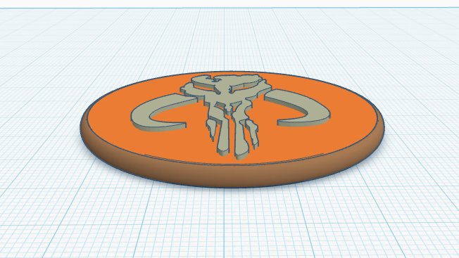 Mandalorian Coin 2-Sided 3D Printable Token Star Wars Inspired