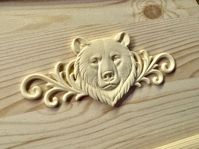 relief set bear 1 animal symbol model