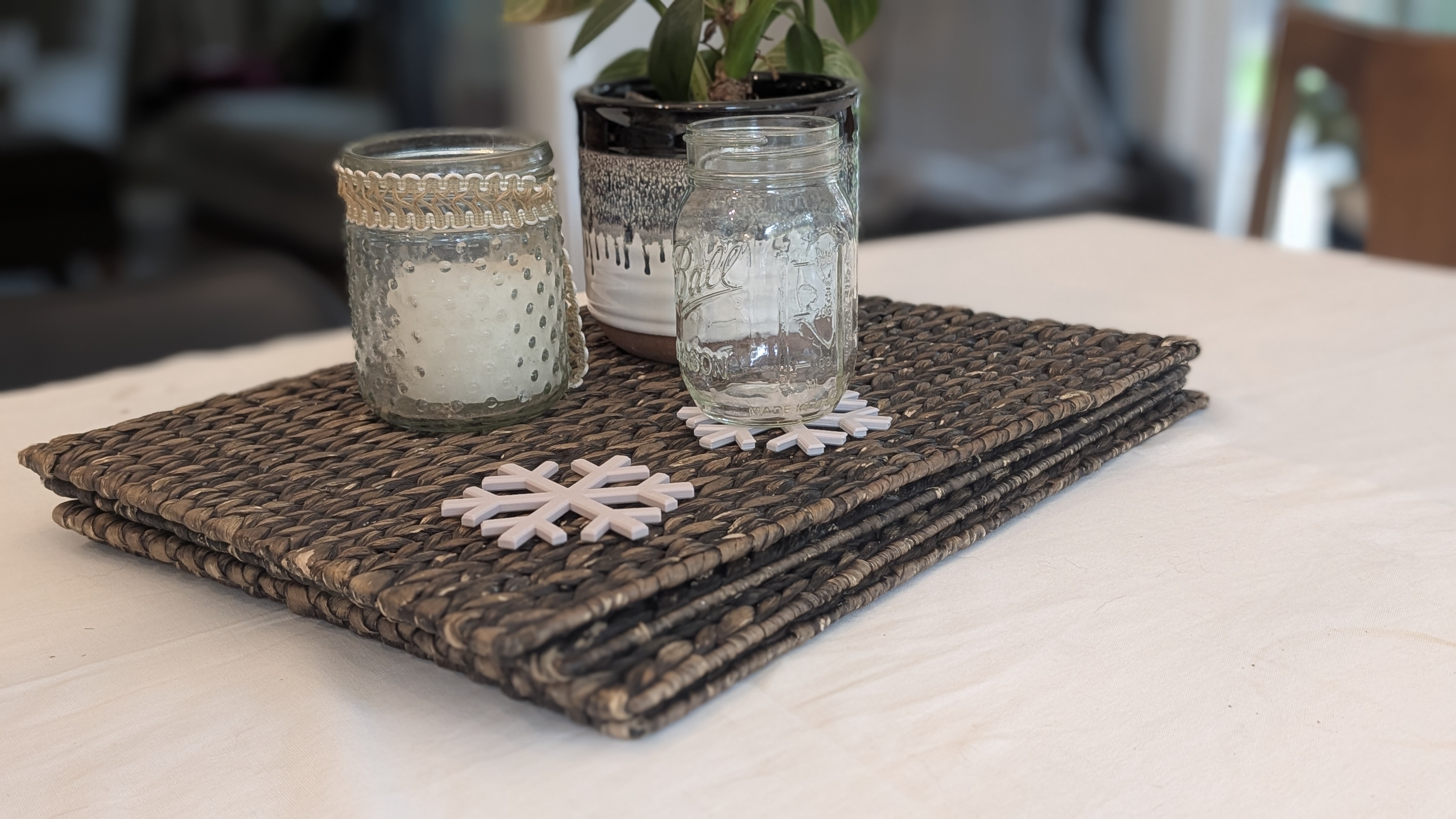 Miniatura 6 do modelo 3D snowflake coaster