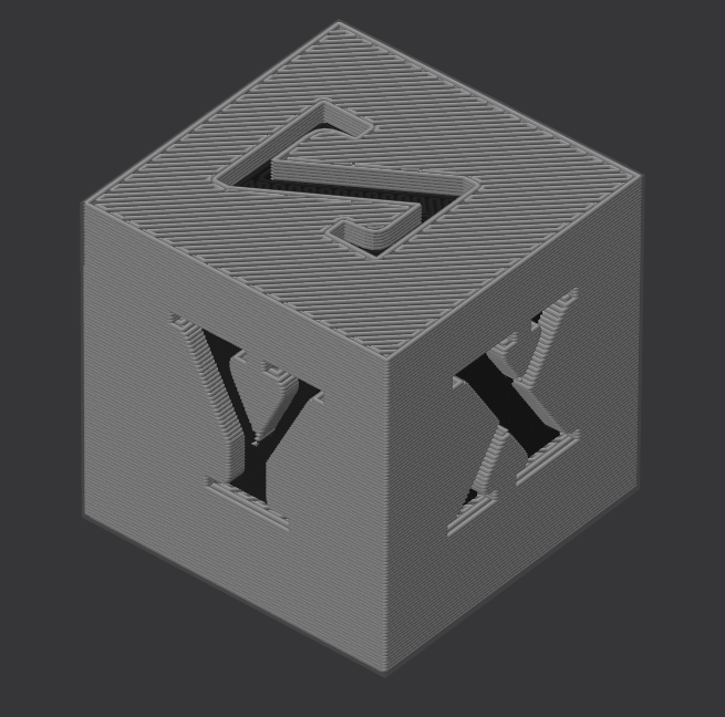 Calibration cube (XYZ) fast print
