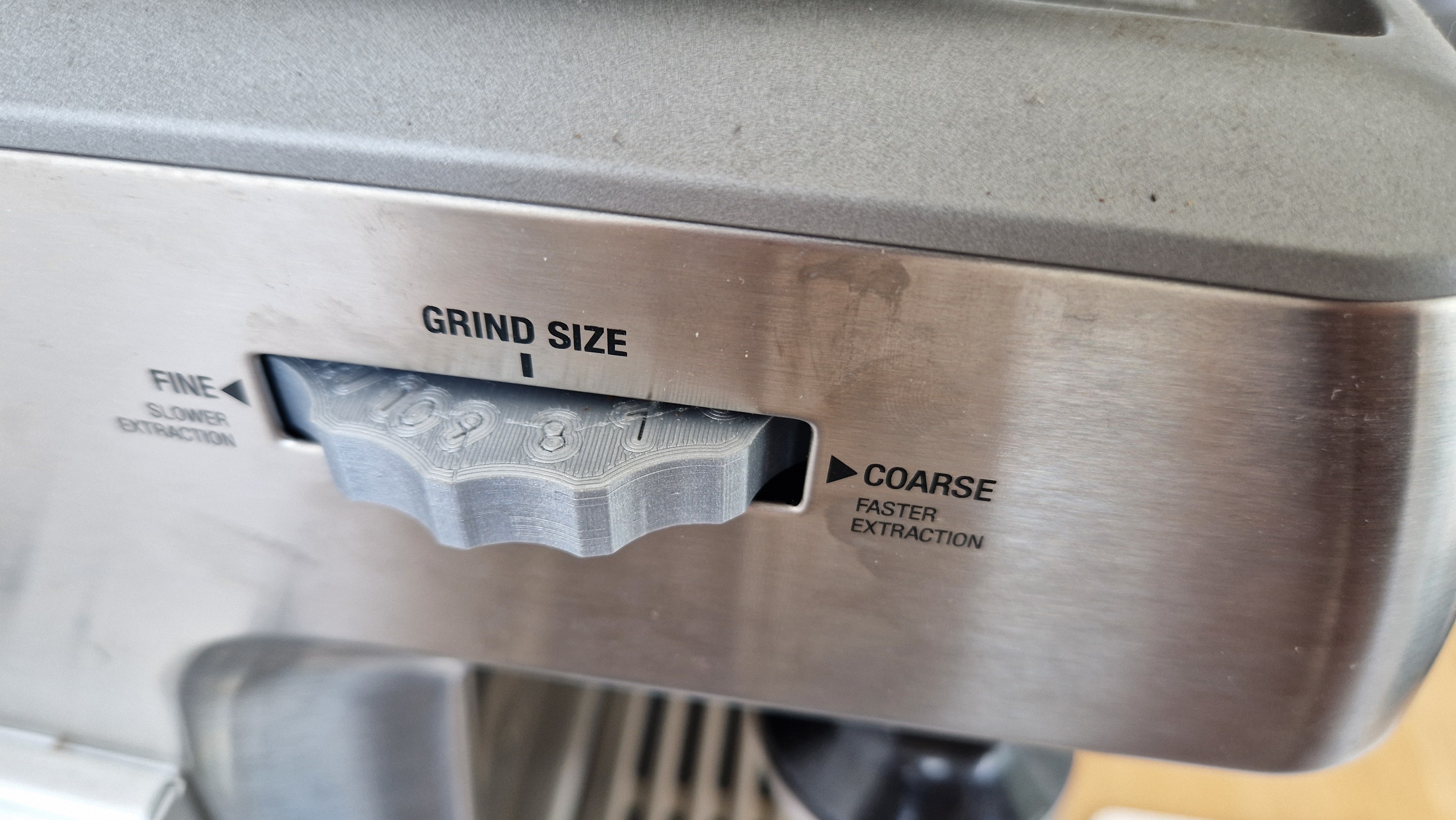 Fine tuning dial for Barista Express grinder