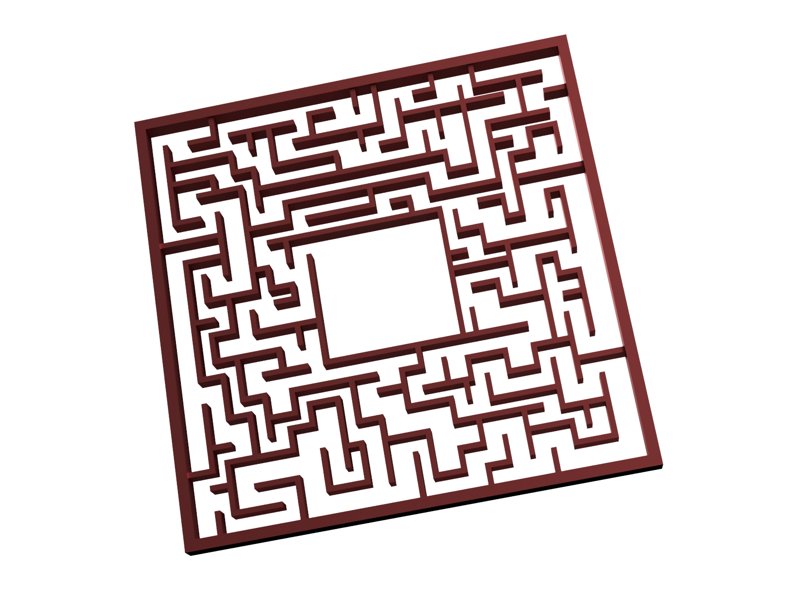 Maze Labyrinth Jewelry Pendant – 3D Printable STL