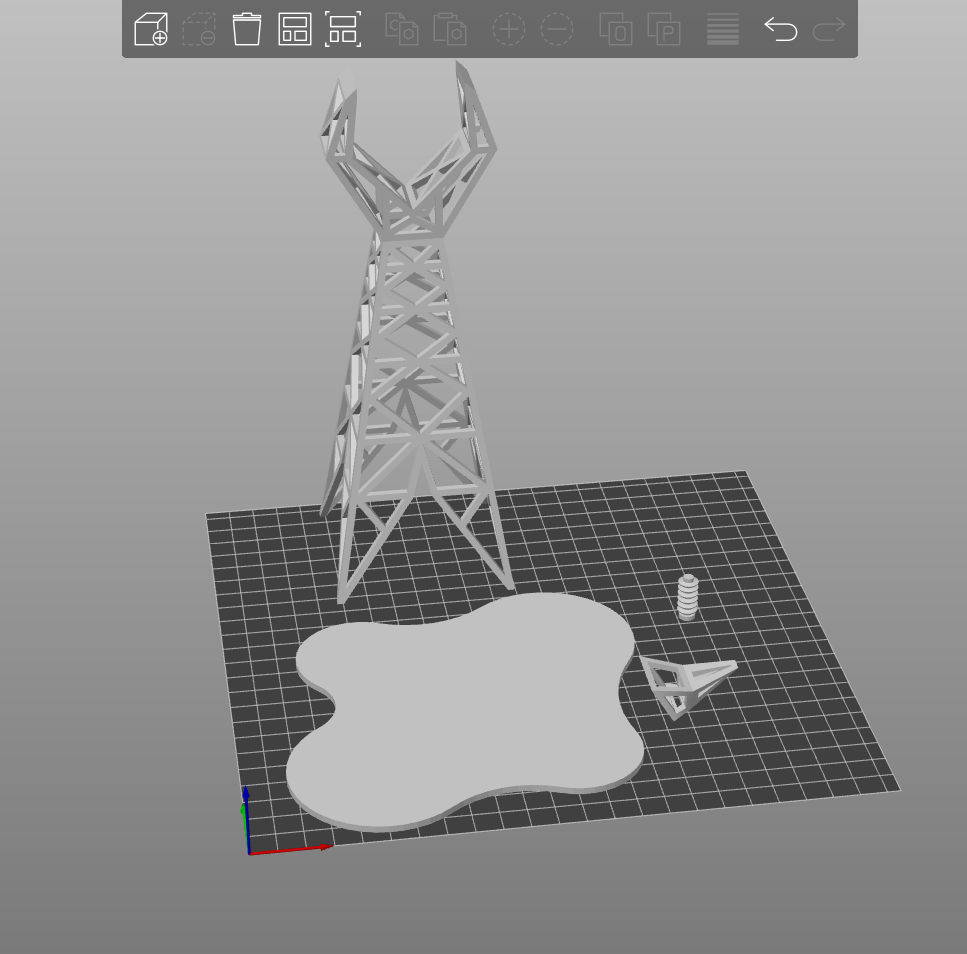 Transmission Tower Cable and Head Phone Stand (in parts)