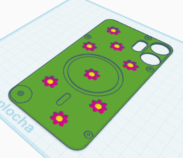 CMF Phone 2 Pro obal kytičky 3D model thumbnail