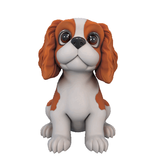 Cavalier King Charles Spaniel Figurine – 3D Printable Dog Model