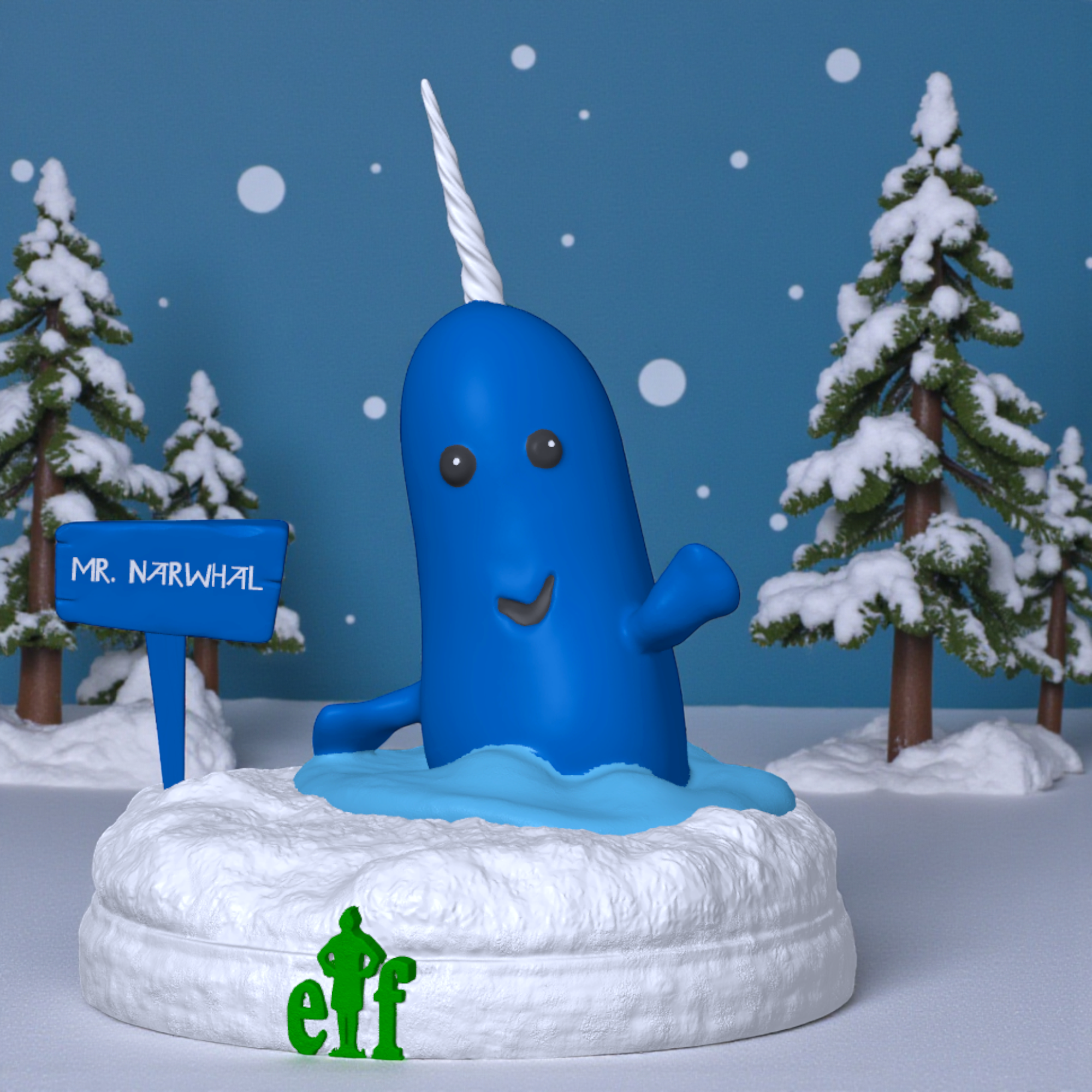 Mr. Narwhal Diorama | Buddy the Elf Movie