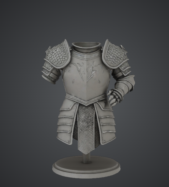 Medieval Knight Armour Bust – Detailed Plate Armour