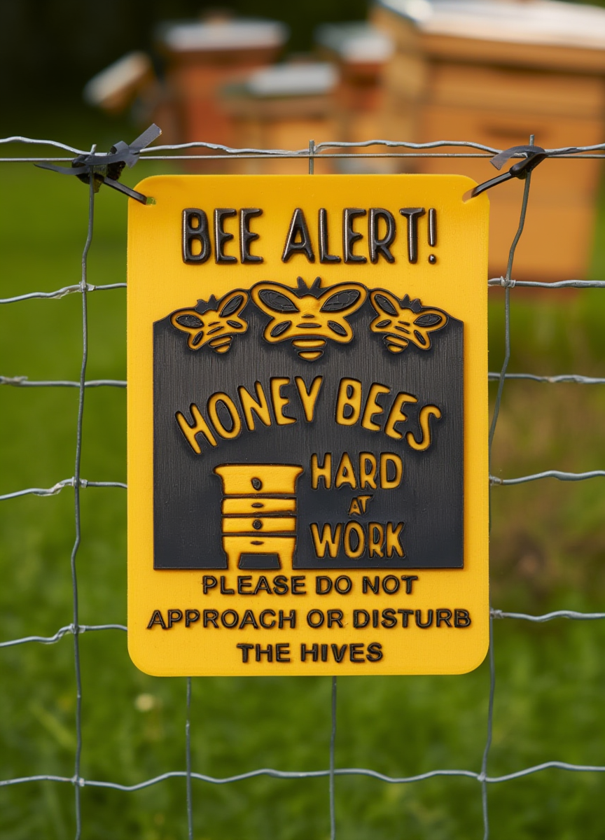 “Bee Alert” Apiary Warning Sign